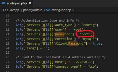XAMPP | 비밀번호 설정, phpmyadmin 세팅법 4 image 31