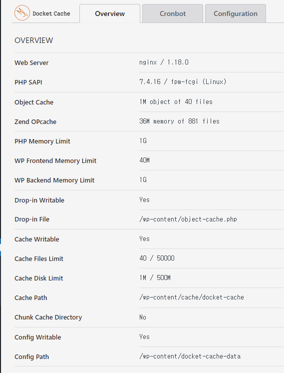 플러그인 | 캐시 최적화 Docket Cache, WP Rocket 2 image 174