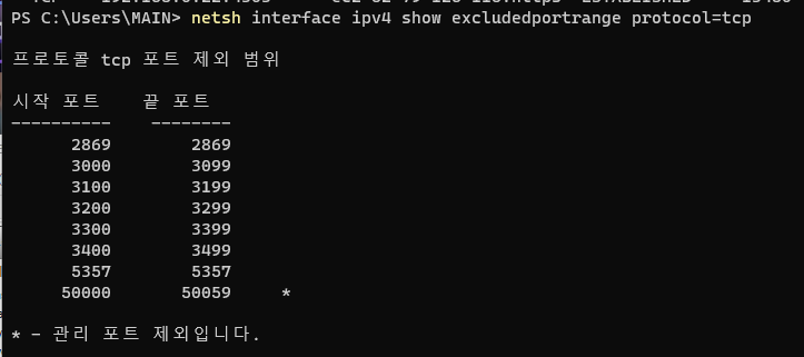 윈도우 10 포트 중복 문제 해결법 (라라곤, 도커, bitvise) 2 image